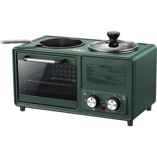 8L Electric Breakfast Machine Four-In-One Multifunctional Breakfast Making Machine Bread Pizza Electric Oven Toaster Frying Pan