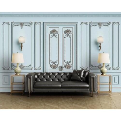 Customized large-scale 3D mural wallpaper European quietly elegant palace TV background wall