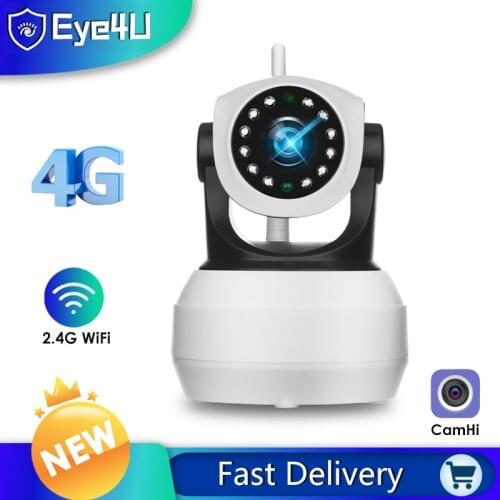 Hismaho 4G 3G Sim Card IP Camera 1080P 720P HD Home Wireless WIFI Camera Surveillance Indoor P2P GSM LTE APP Camhi