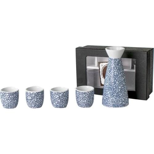 Ceramic white wine set Japanese style household sake making pot cup wine dispenser Chinese baijiu wineware