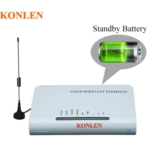 KONLEN Wireless Fixed GSM 900/1800 MHZ Terminal 2 Ports Connect Home Desktop Phone Work With Sim Card Backup battery Support