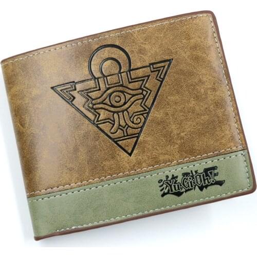 Anime Duel Monsters Short PU Leather Wallet Yugi Muto Anime Coin Purse