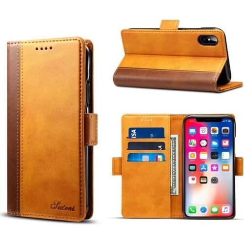 Leather Wallet Case For iPhone Xs MAX XR Retro Fashion Phone Bag For iPhone X 6 7 8 Plus Case for Samsung Galaxy S9 plus Cover