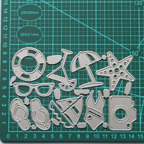 Beach Sailing Elements DIY Handicrafts Cutting Dies Metal Cutting Stencils Card E56E