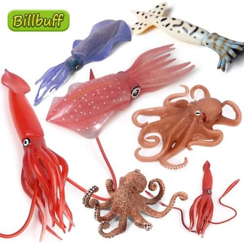 New Simulation Ocean Animal Squid Sailfish Model Action Figures Collection Miniature Cognition Educational Toy for children Gift