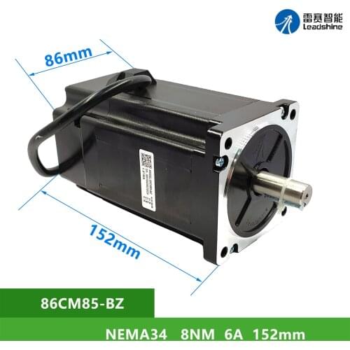 NEMA34 Leadshine 86CM85-BZ 8Nm 6A 2 phase Shaft Diameter 14mm