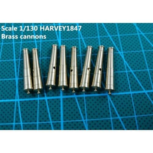 NIDALE Model CNC brass cannons accessories suit for Scale 1/130 harvey ship boat model upgraded brass guns 8 pcs /lot