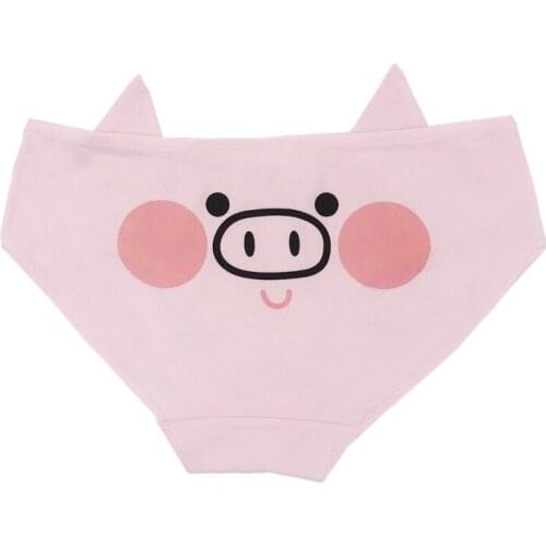 Cartoon Printed Underwear with Stereo Ears Panties Cute Briefs Women Panties Lingerie