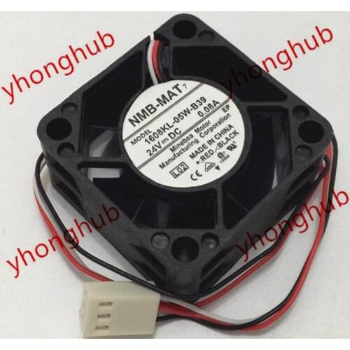 NMB-MAT 1608KL-05W-B39 L02 DC 24V 0.08A 40x40x20mm Server Cooling Fan