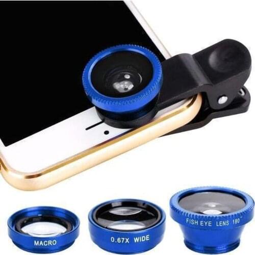 Fish Eye Macro Lenses Camera Kits with Clip Lens for Smartphone Universal 180 Degree Fish Eye Lens 0.67x Wide Angle Zoom Lens