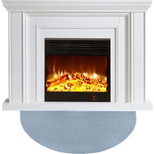 Fireproof Rugs (24inch*42inch)for In Front of Fireplace Half Round Fireplace Carpet Non-Slip Mat for Wood Stove