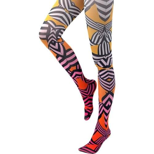 RUIN Womens Tights Womens Pantyhose Yellow pantyhose Zebra Patter Girls tights
