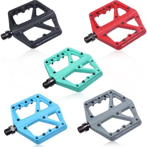 Racework MTB Bike Nylom Pedal Ultralight Seal Bearings Flat Mountain Bike Pedals Road BMX Platform Pedal Parts