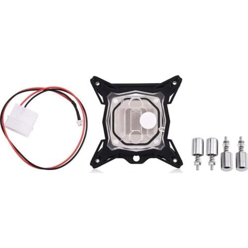 CPU Water Block,Universal 0.3mm Mini Computer CPU Cooling Water Block Liquid Cooling Systems, Cooler Kit Red Copper Base