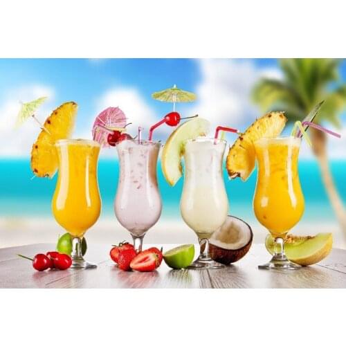 All Kinds Of Fruit Juice Summer Style canvas paintings No Frames Artworks Modular Picture For The Hall Home Decoration