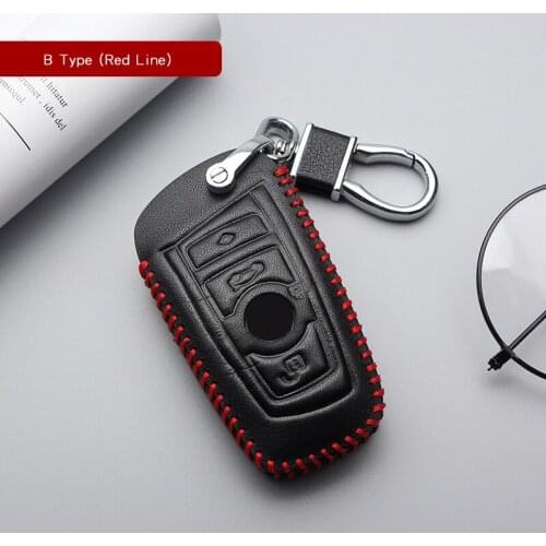 Leather Key Case Cover For Bmw E46 E90 E60 F10 F30 E39 E36 F20 E92 E87 E70 E30 Serie 5 X5 Car Key Remote Skin Shell Auto Styling