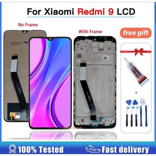 High quality 6.53" Screen For Xiaomi Redmi 9 M2004J19G LCD Display Touch Screen Digitizer Assembly Phone Parts For Redmi 9 LCD