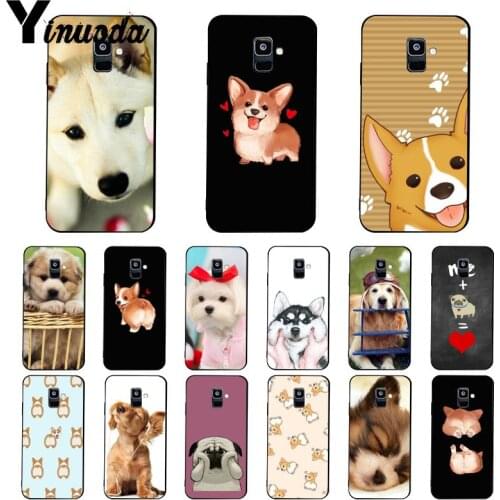 Yinuoda Super Cute Corgi Sexy Cartoon Dog Ass Phone Case For Samsung Galaxy A7 A50 A70 A40 A20 A30 A8 A6 A8 Plus A9 2018