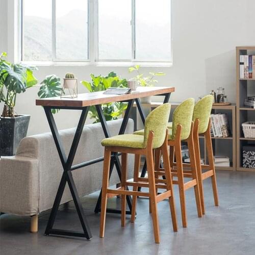 1000 Solid wood bar chair simple bar high stool backrest bar stool front desk cashier high stool home