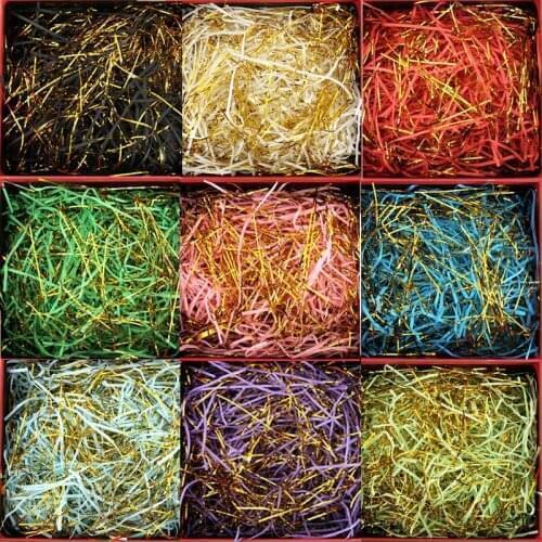 50g Raffia Shredded Crinkle Paper DIY Gift Box Filler Candy Boxes Filling Confetti Packing Birthday Party Wedding Marriage Decor