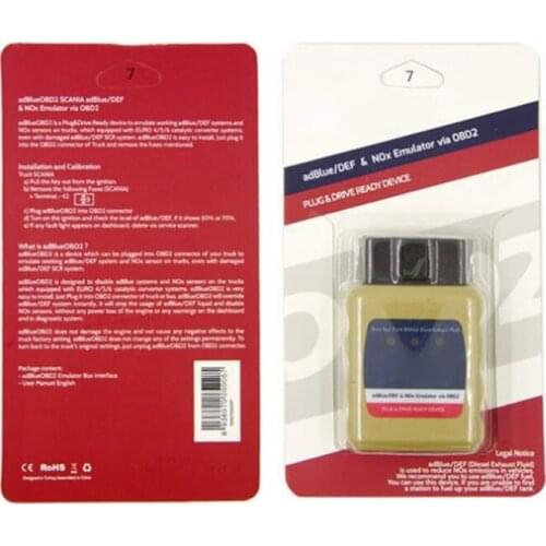 Adblue Amulator OBD2 for Scania Truck Drive Your Truck without Diesel Exhaust Fluid