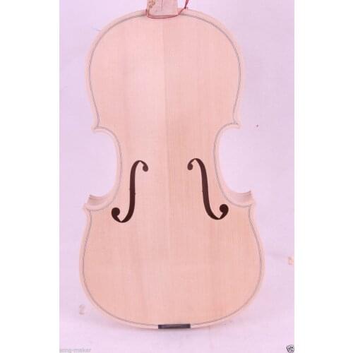 White violin unfinished violin Flame maple wood 4/4 New #2012
