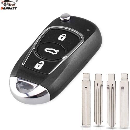 Dandkey Modified 3 Buttons Flip Folding Remote Auto Car Key Shell For Kia K2 K3 K5 Soul Rio 3 Picanto Ceed Cerato Sportage