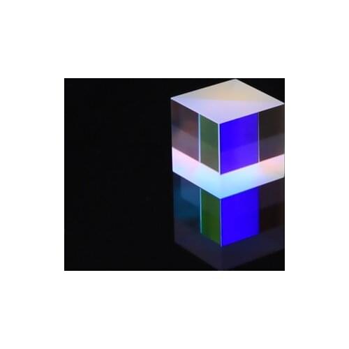 Dichroic Glass 28mm Glass Cube Optical Color Prism Four-sided Light K9 Laser Cube Rainbow Glass Photography Beam Combiner
