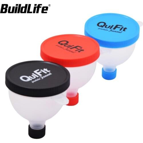 BuildLife Funnel Shaker 2 Layers Protein Powder Container Pillbox Milk Powder Storage Multifunction 2 in 1 Box for Shaker Bottle