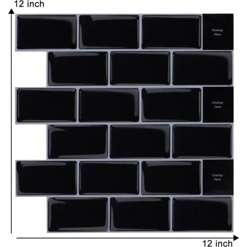 3D Wallstick TIle Black Subway Tile Backsplash Wallpaper Of Kitchen Fireplace Wall Tile Stickers Backsplash Peel and Stick Tile