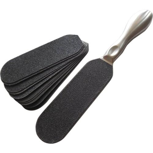 1Pc foot file Pedicure Rasp, Stainless Steel Foot File Callus Remover+10Pcs Replacement pads pedicure tool