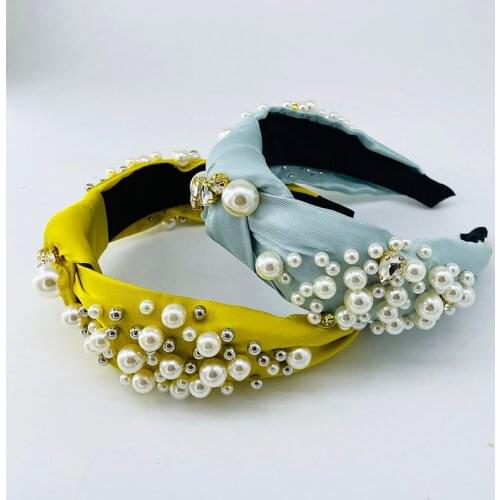 Beads Pearl Headband,Handmade Knotted Headband For Women and Girls,Turban Hair hoop, Hair band, Women Hair Accessories