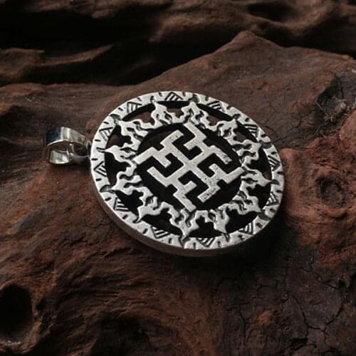 1pcs Veles symbol amulet pendant Slavic men necklace slavic symbol