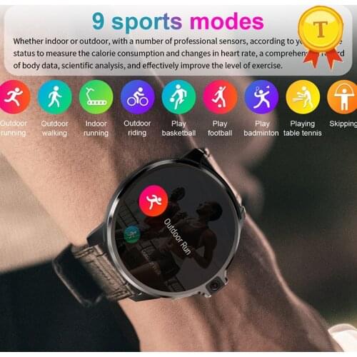 New update Android 9.1 4G 1.6 Inch 400*400 Screen phone watch Waterproof Smart Watch skipping Sports GPS Watch Smartwatch men