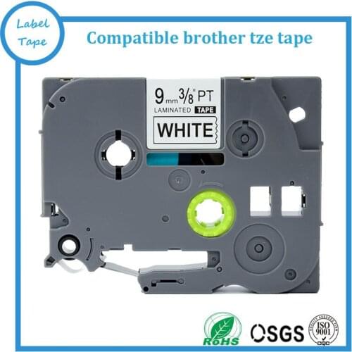 Compatible Brother Label Tape tz221 tze221 tze-221 for P-touch Label Printers PT200/PT1000/pt1010B/pt1100/pt1180/pt1290