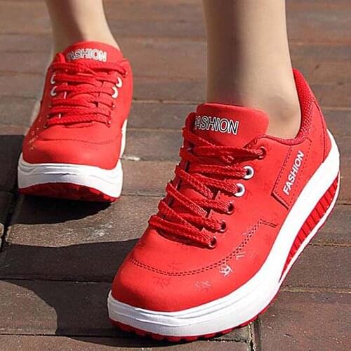 2021 Women Sneakers Vulcanize Shoes Female Lace Up Platform Woman Shoes Soild Fashion Casual Chunky Ladies Zapatos Para Mujer