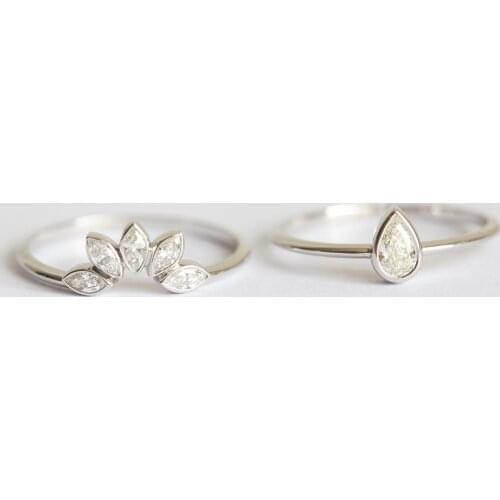 925 Sterling Silver New fashion Rhinestone twisted leaves wishful flowers tail ring For Women girl Accessories jewelry wholesale