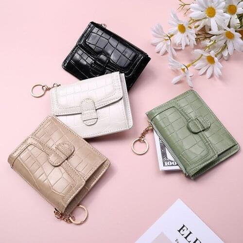 1 Pcs Coin Purse Multi-card Fashion Coin Holders Student Women Mini Wallet Pu Coin Purse New Ladies Credit Wallet Gifts