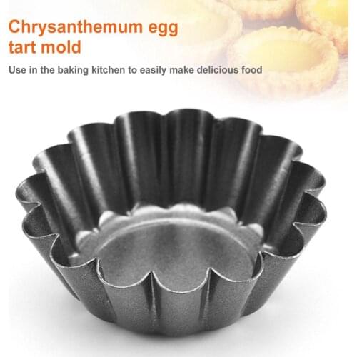 10Pcs Non-stick Egg Tarts Mold Pan Cake Muffin Cupcake Mould Kitchen Baking Tool