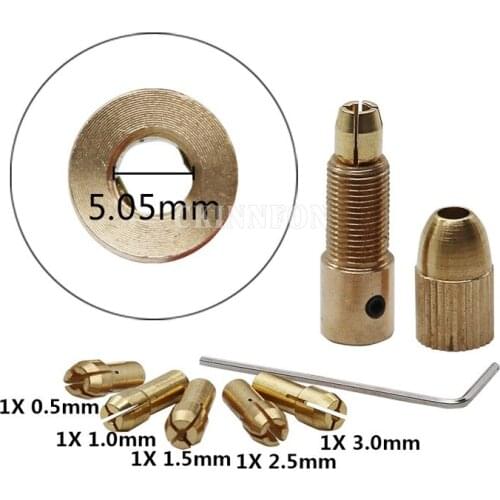 100sets High Quality Best Price 7pcs/Set 0.5-3mm Small Electric Drill Bit Collet Micro Twist Drill Chuck Set