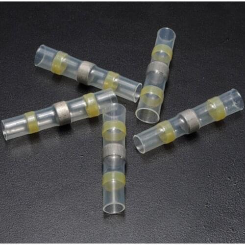 20/40/50PCS Waterproof Solder Seal Sleeve Splice Terminals Heat Shrink Electrical Wire Butt Connectors Kit Assortment 10-26AWG