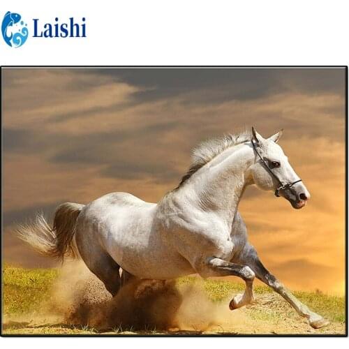 3D Diy Diamond Painting Wild horses galloping on the grassland Diamond Embroidered Rhinestone Picture Mosaic Home Decoration