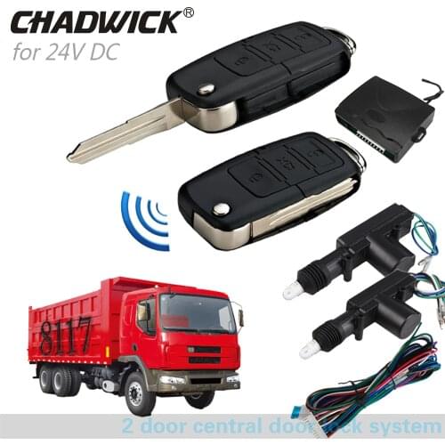 Vehicle Keyless Entry System Flip key 24V volt for truck 15# right 2 door Central Door Lock qualiy Remote control CHADWICK 8117