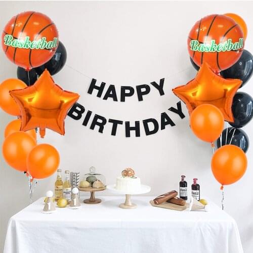 Basketball Birthday Party Decorations Kids Basketball Foil Balloon Happy Birthday Globos Boys Party Supplies Toys
