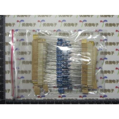 Free shipping 1/4W colored ring resistance package / 200 Europe-4.3K / common resistor kit 25 species X20pcs = 500pcs