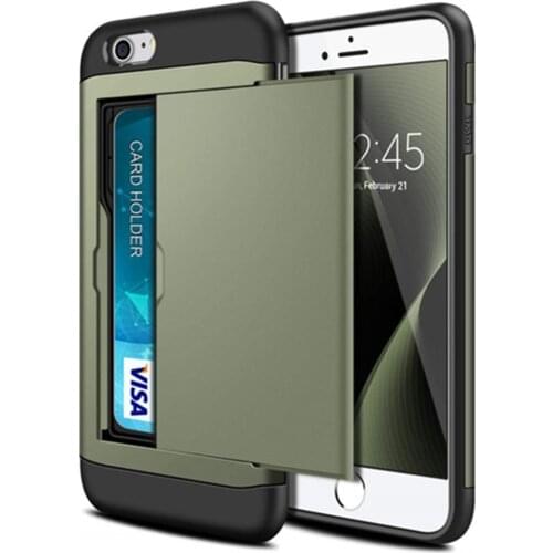 For iPhone SE 2020 Case SE2 Wallet Case Card Slot Holder Dual Layer Hard Cover For iPhone SE 2 2020 4.7 inch A2275 A2296 A2298