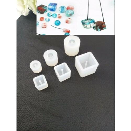 DIY Silicone Mold Transparent Necklace Beads Pendant with Hanging Hole Making Fashion Jewelry resin molds for jewelry