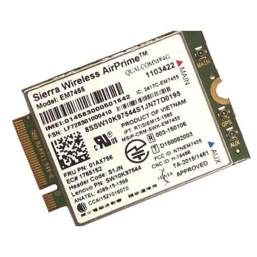 Wireless Adapter Card for 01AX746 Lenovo Thinkpad GOBI6000 EM7455 4G WWAN L570 T470 X270 L470 P51 P71