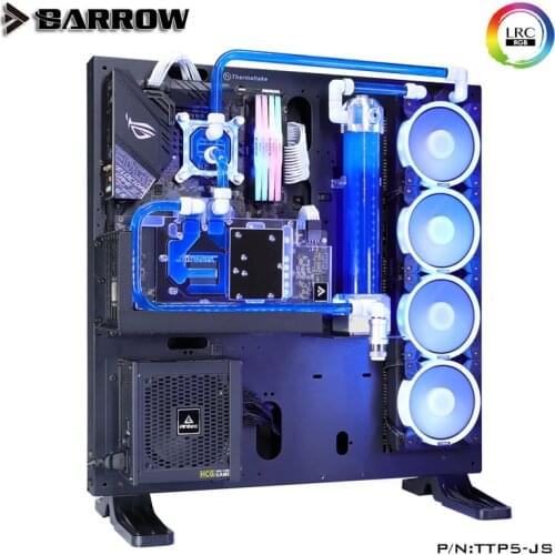 Barrow Water Cooling Kits for Tt(Thermaltake) Core P5 Case /Radiator+CPU Block+GPU Block+Pump+Reservoir+RGB Strip+Fan Water Cool