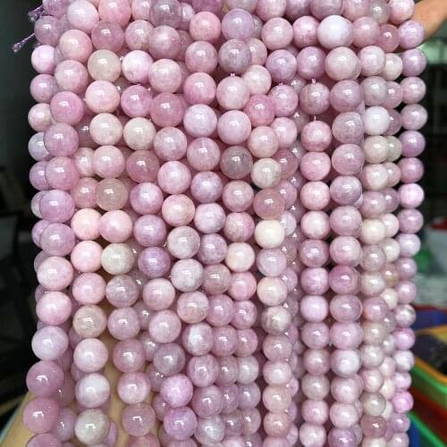 Natural Stone Purple Angelite Crystal Beads Round Loose Spacer Beads For Jewelry Making 15'' 4/6/8/10mm DIY Bracelets Necklace
